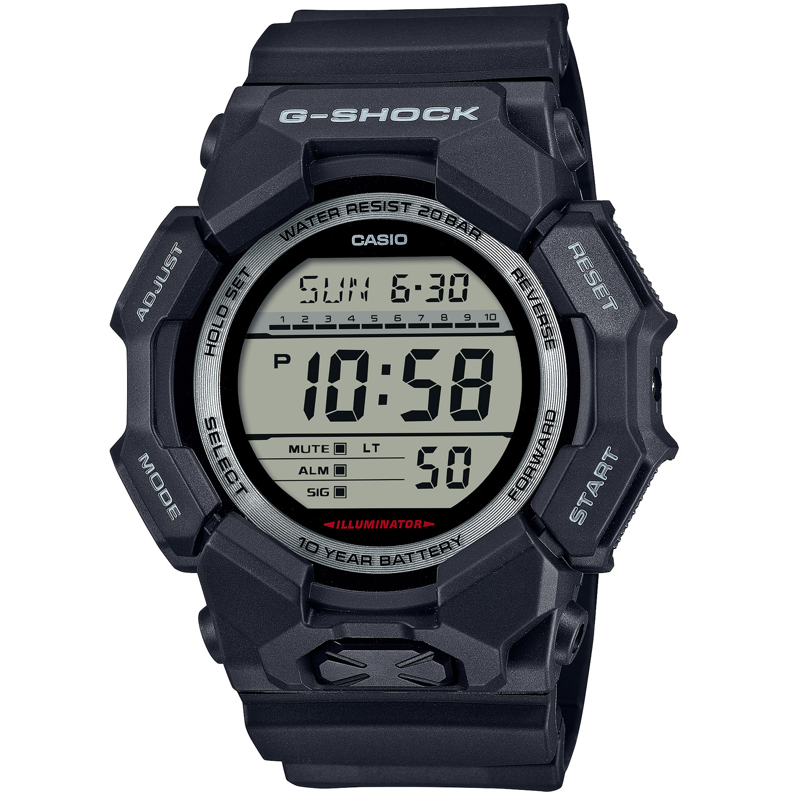 Casio G-Shock GD-010-1JF Quartz Gray Dial 51.9 mm Watch
