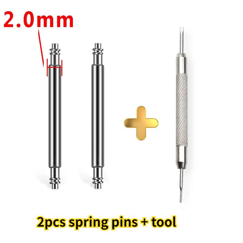 2mm 2.3mm Steel Spring Pins for Garmin Fenix Watch Strap Connecting Bars 22 26mm