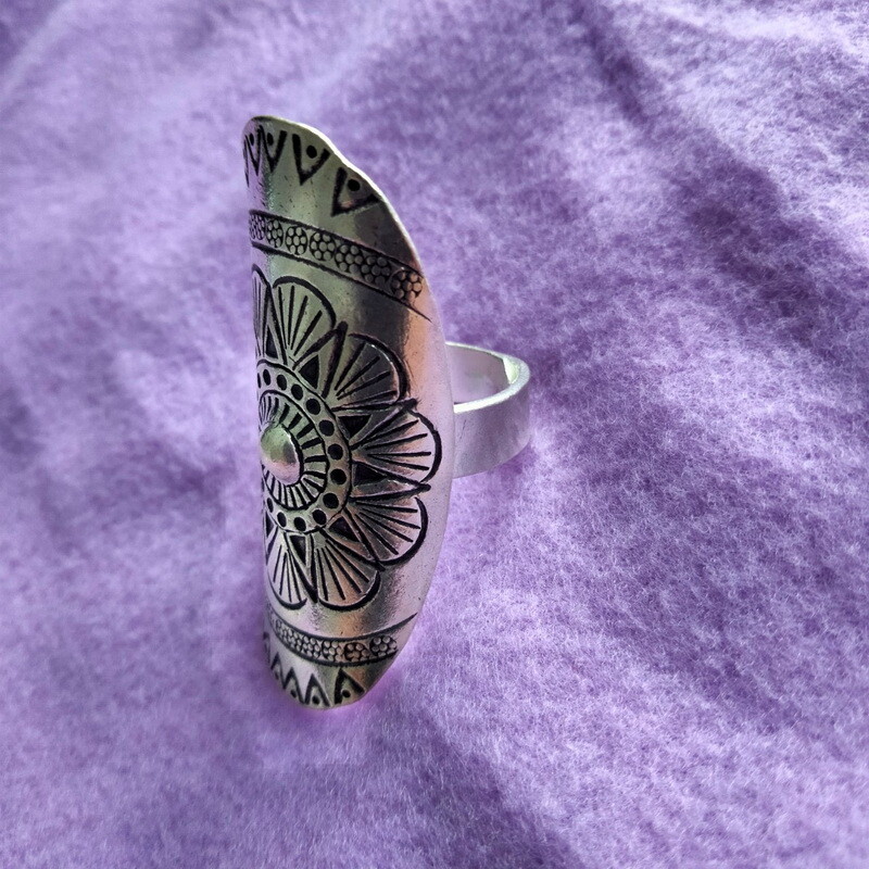 FINE SILVER RINGS 925 STERLING リング BAGUE ADJUSTABLE SIZE LONG COAT R7708