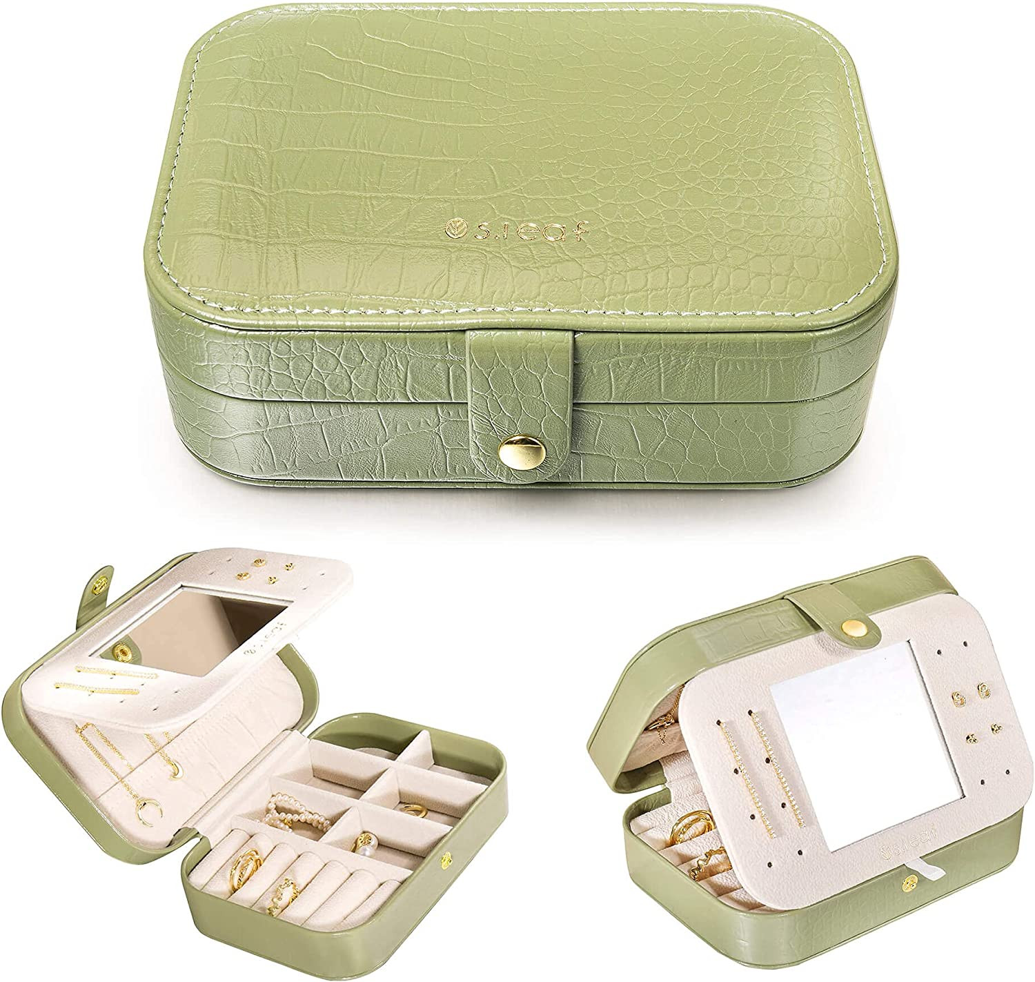 Travel Jewelry Organizer Boxes for Women Small Portable Necklace Earrings Bracel