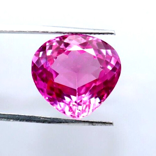 Natural Ceylon Pink Sapphire 19.10 Ct Pear Faceted Cut Certified Loose Gemstone