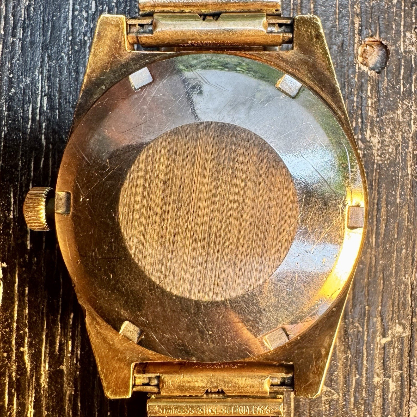 Vintage 1970s Omega Automatic Gold Plated Barcode 166.0118 cal 1480 Swiss 36mm