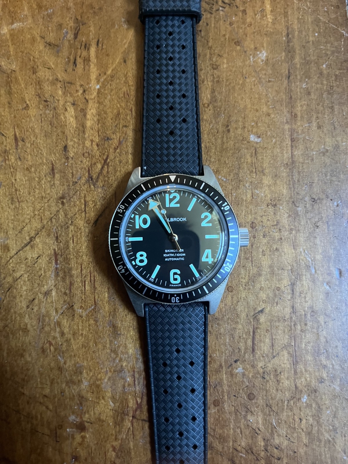 Wolbrook Skindiver Automatic Green Lum & Black Dial 40mm