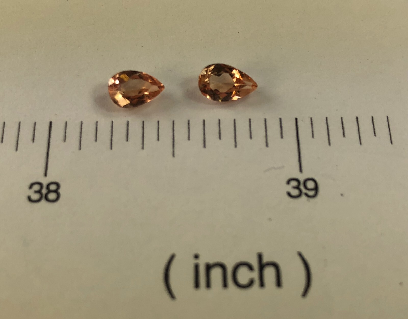 Imperial Topaz 0.96 Ctw Pair Clarity IF Pear Cut Pink Brazil I154