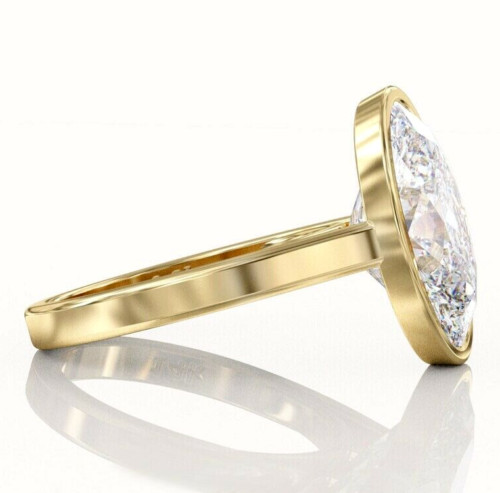 RARE 19.50 Ct Certified Oval Cut White Diamond 925 Silver Ring Treated