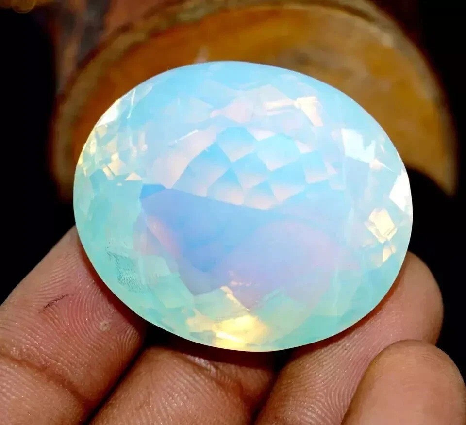 Rare Natural Fire Opal 120 Ct CERTIFIED Oval Cut Loose Collector Gemstone