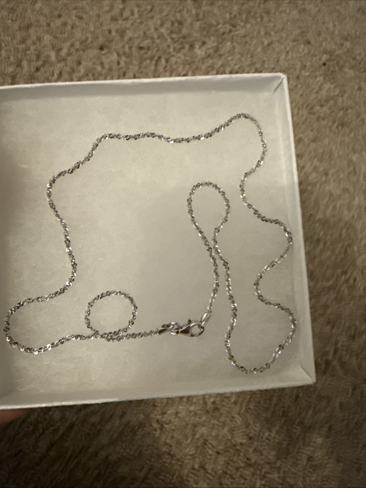 1.5mm to 3mm Sterling Silver Twisted Sparkle ROCK Chain Necklace, Made in Italy