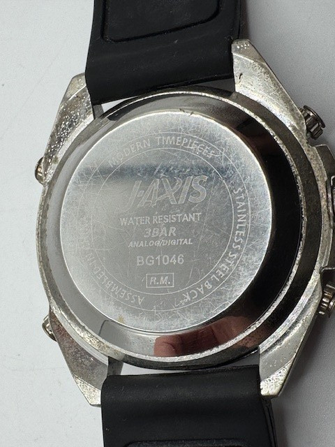 Men’s J-AXIS BG1046 Ana+Digi Quartz Sport Watch New Battery