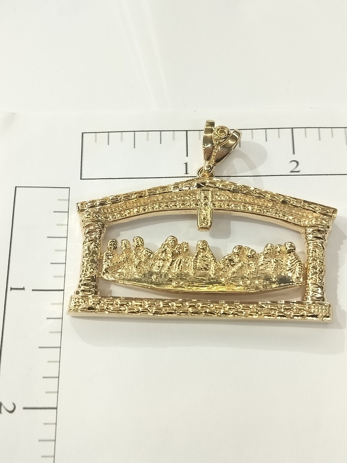 14k18k Gold-filled Large The Last Supper Jesus Christ Pendant Charm