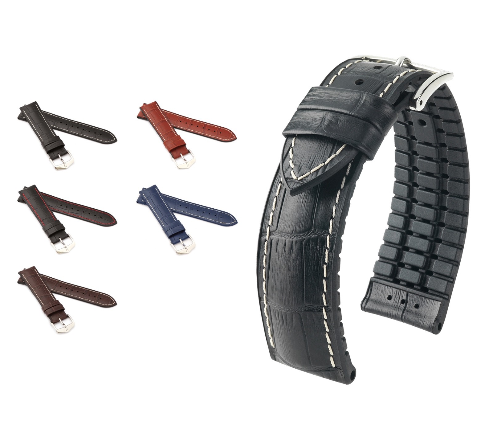 HIRSCH Performance Watch Band “George”, 20-24 mm, 4 colors, new!