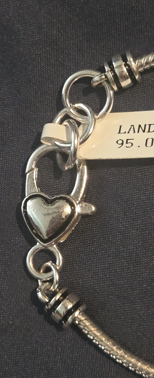 LANDAU Silver And Goldtone JUNE Charm Bracelet With Crystal Accents NWT