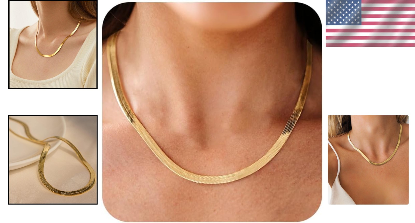 Simple Elegance: 5mm Gold Plated Choker Necklace for Women – Includes Gift Box