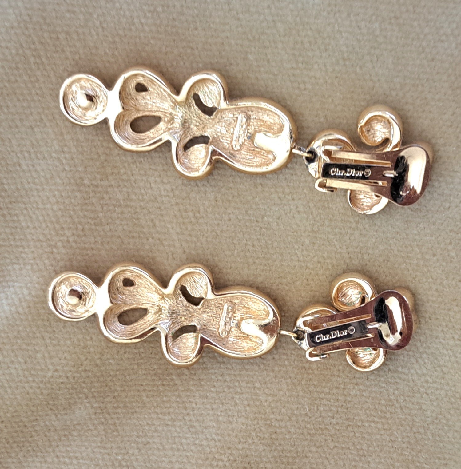 Vintage 80s Christian Dior Drop Earrings
