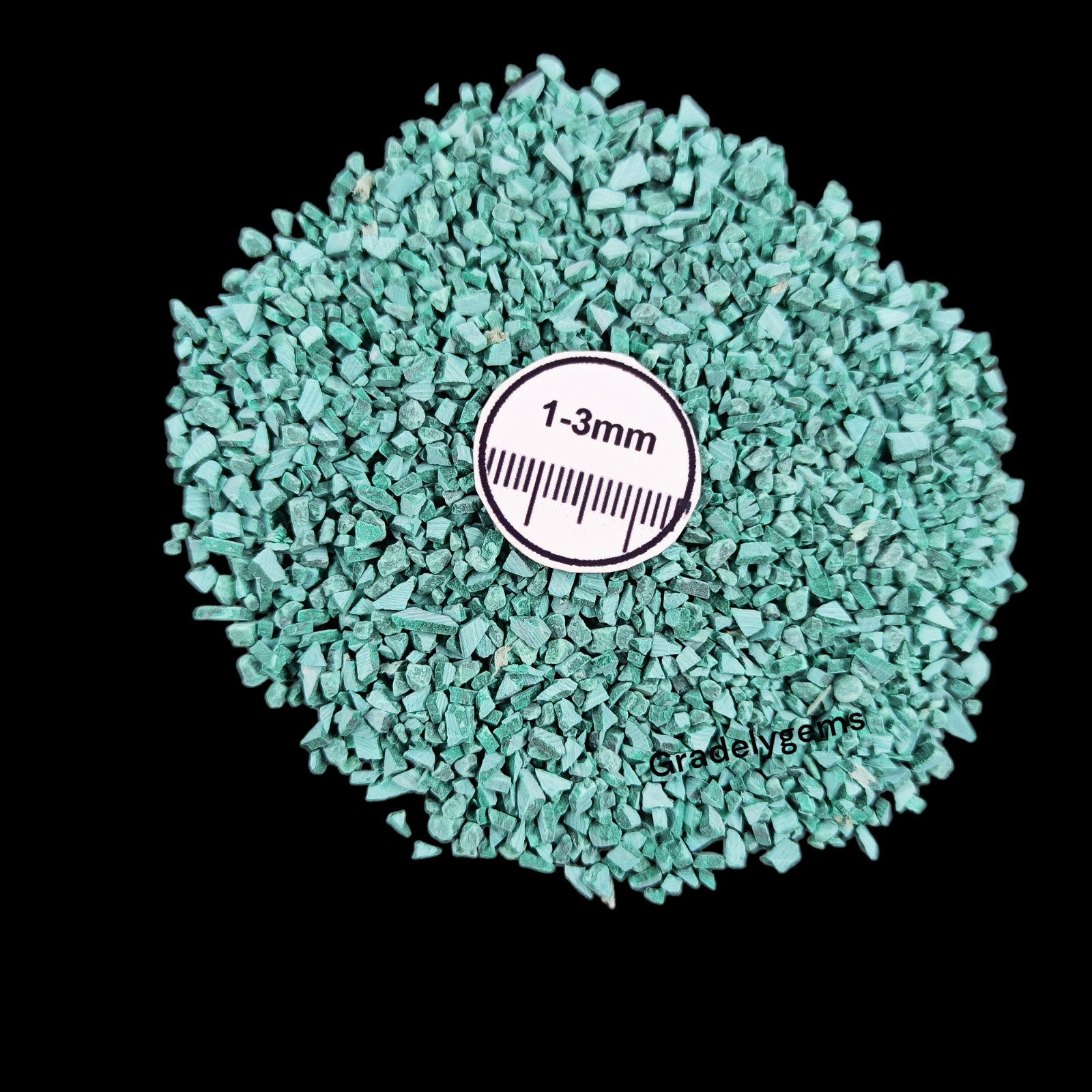 Malachite Turquoise Gemstone Crushed Powder – Rich Green Elegance for Resin Art,