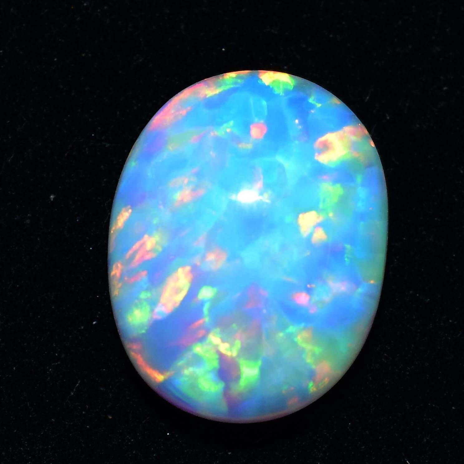 Natural Ethiopian Fire Opal 8.00 CT Certified Play Of Color 15 X 11 MM Gemstone