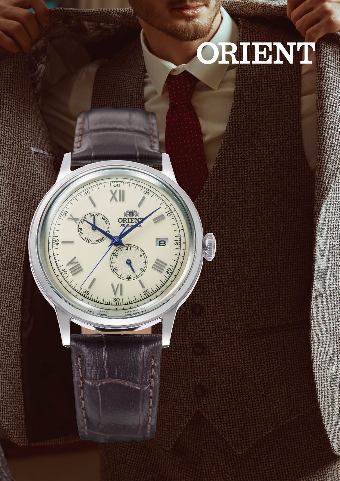 Unused ORIENT Bambino Automatic Mechanical RN-AK0702Y White Men’s Watch in Box