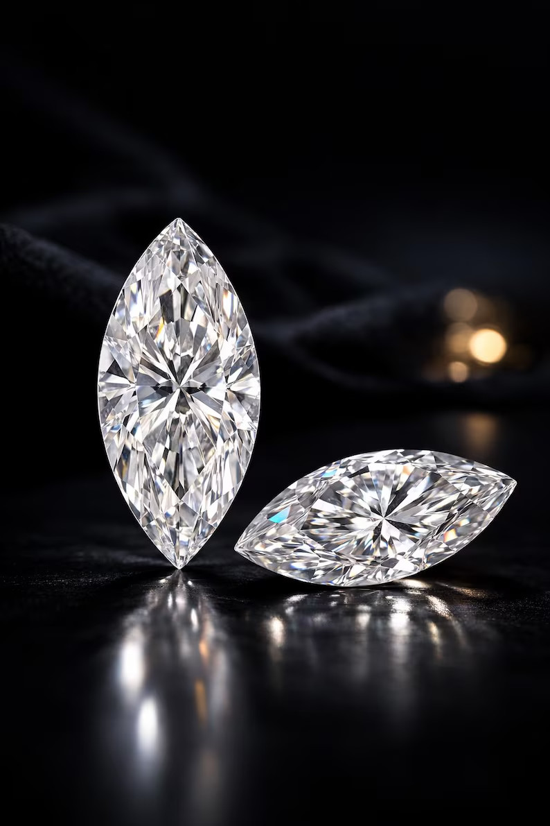 Marquise Cut Lab Grown Diamond, 1.0/2.0/3.0 Carat IGI Certified Diamond E/VS1