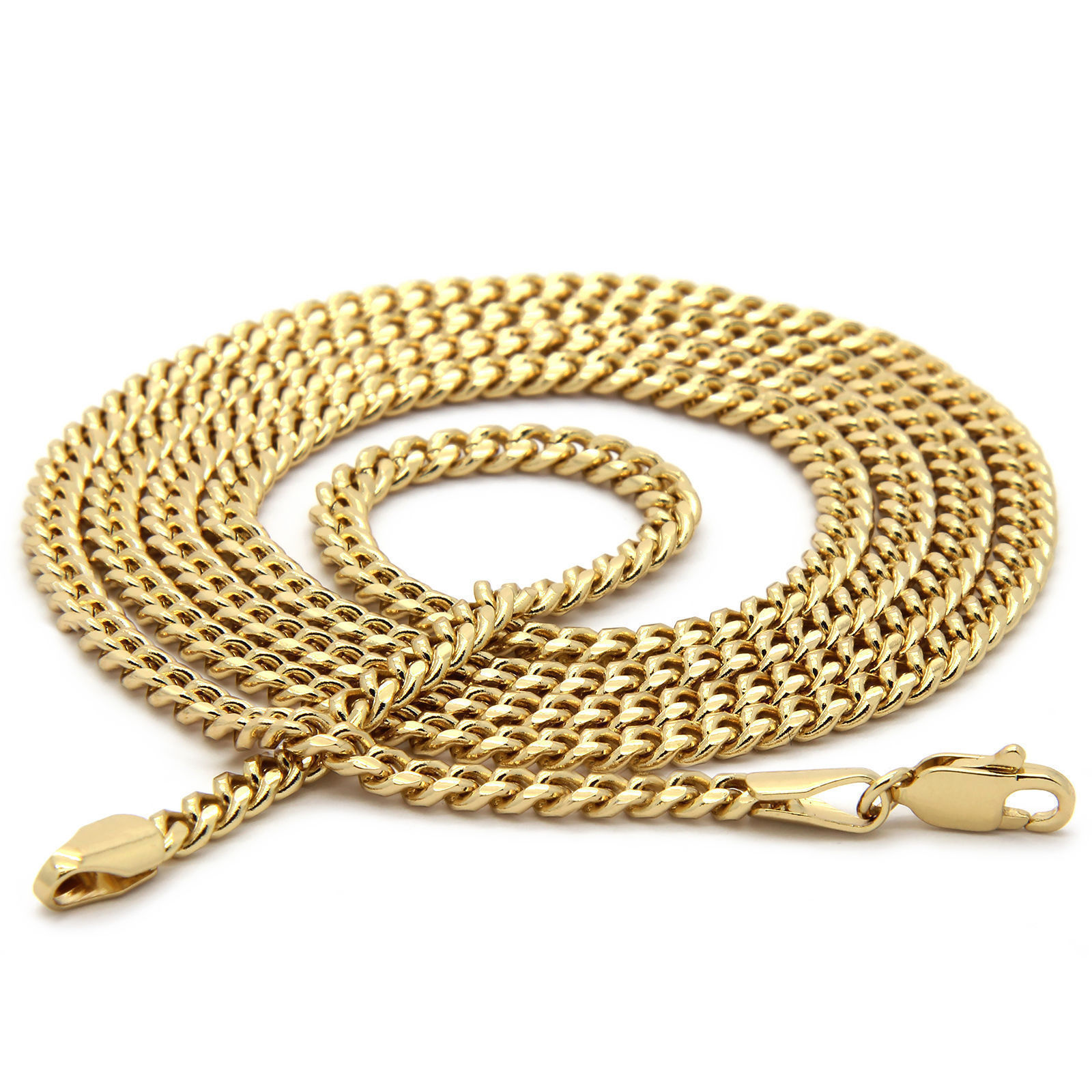 14k Gold Plated Music Note Pendant Iced Cubic Zirconia 24″ Cuban Necklace Chain