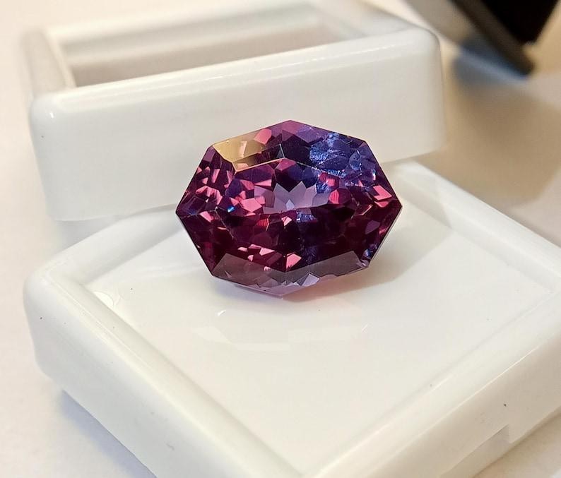 11.70ct Natural Brazilian Color Changing Alexandrite Fancy cut Loose Gemstone