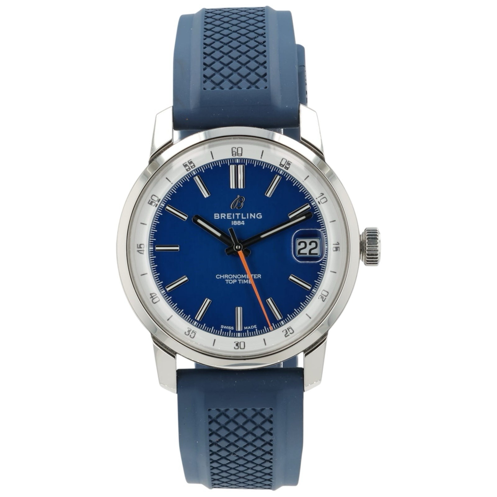 Breitling Top Time Blue Dial Stainless Steel 38mm Automatic Men’s Watch AB3113