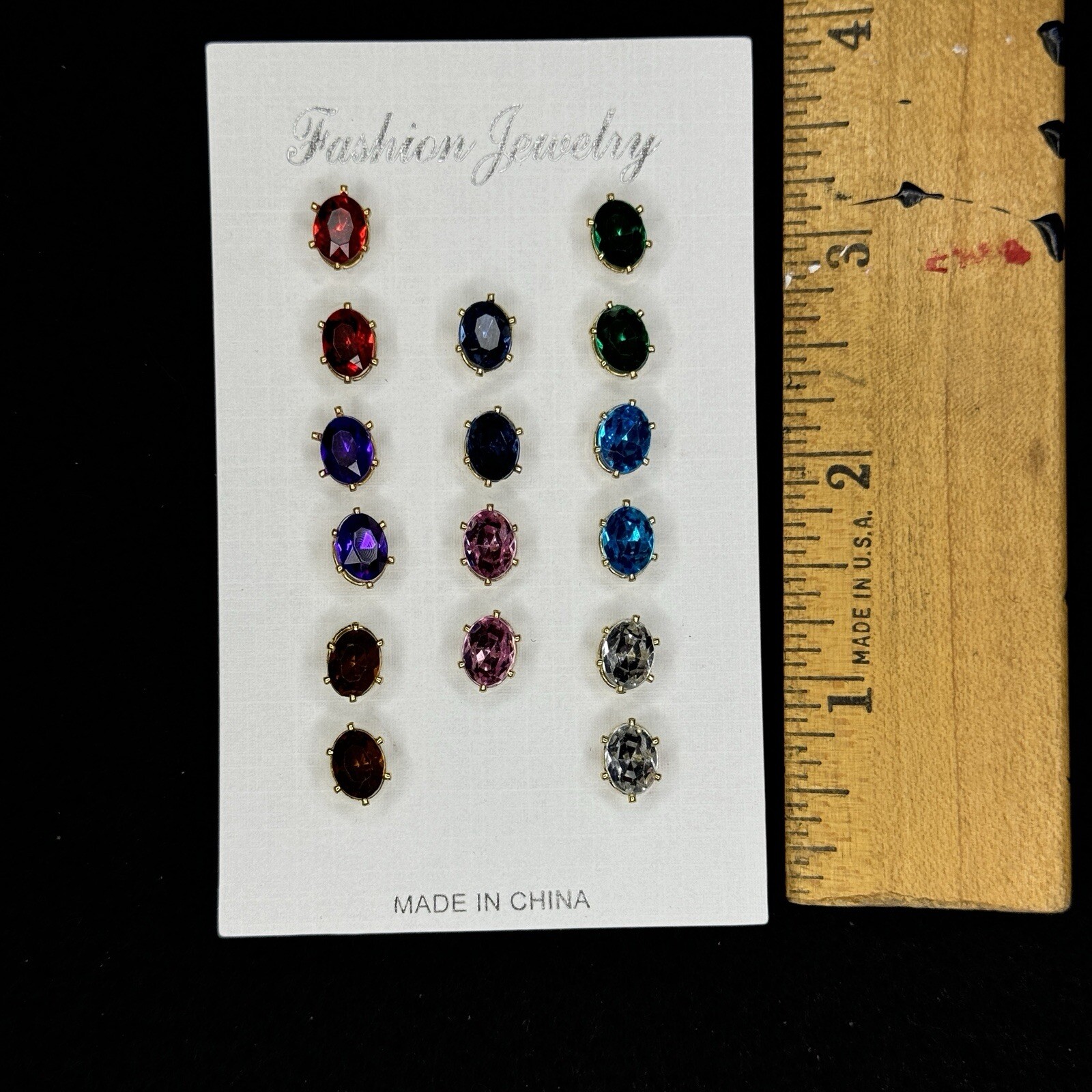 Colorful Crystal Stud Earrings 8 Sets: A Rainbow of Sparkle for Every Occasion