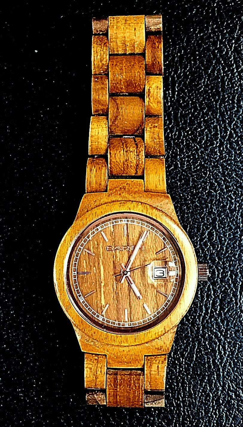 Earth Wood Biscayne ETHEW4205 Brown Unisex Thin Wooden Quartz Watch