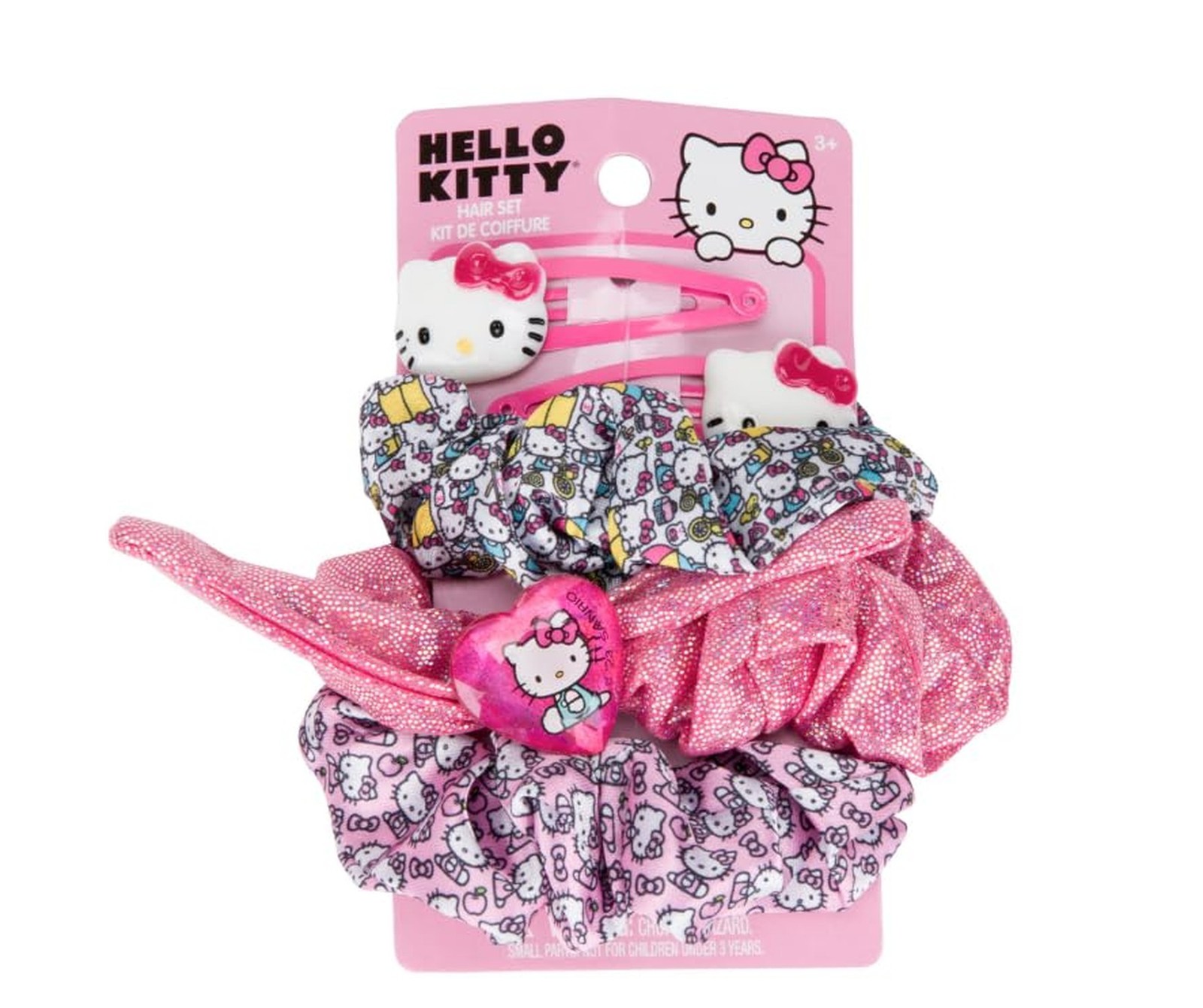 Townley Girl Hello Kitty Scrunchie and Clip 5pc Hair Set