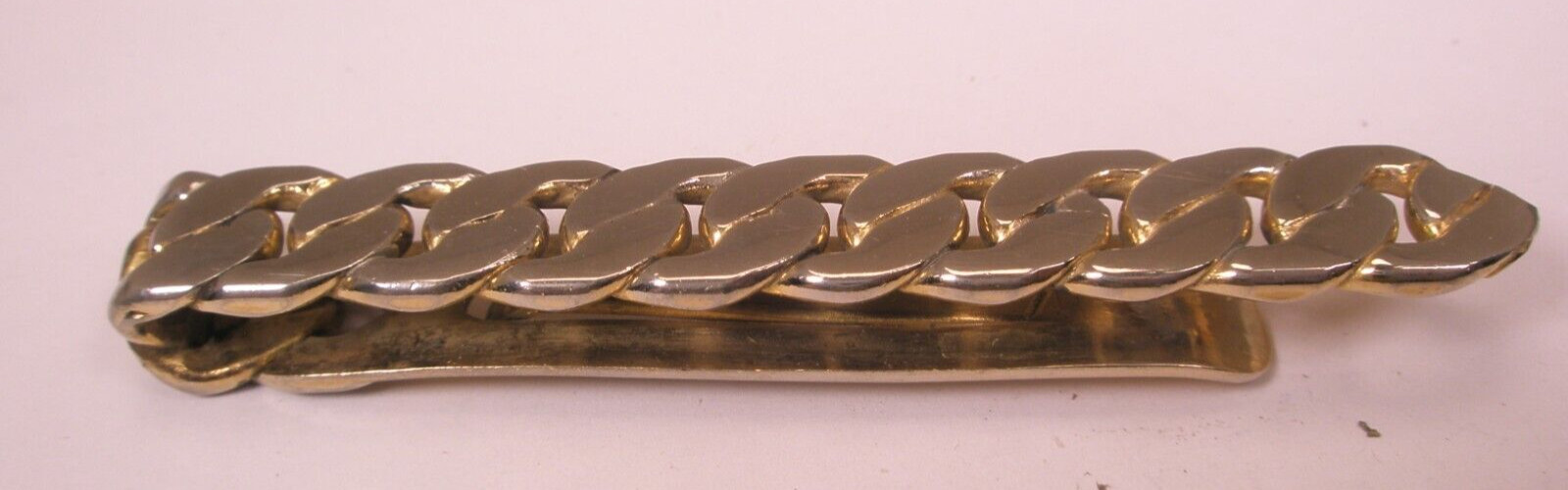 Cuban Link Chain Vintage SWANK LARGE Tie Bar Clip