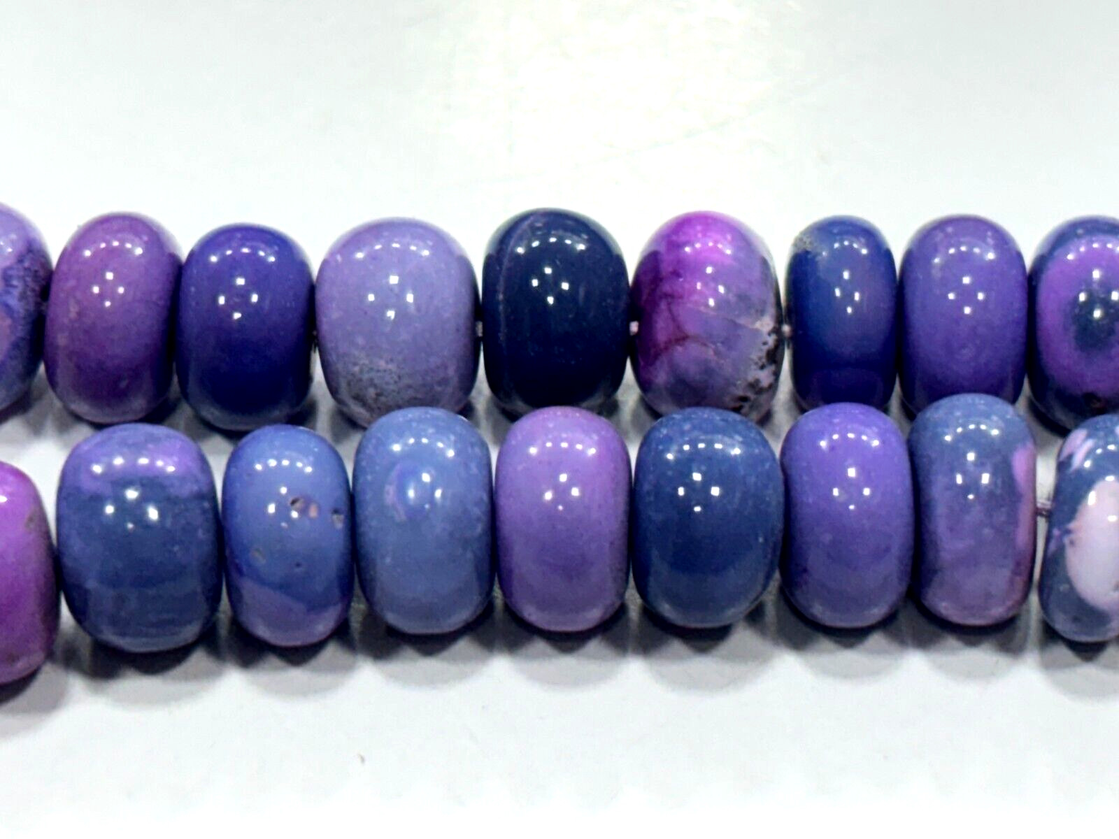 Lavender Opal Roundelle Smooth 8.5-9 mm Gemstone Beads 16 Inch 1 Strands
