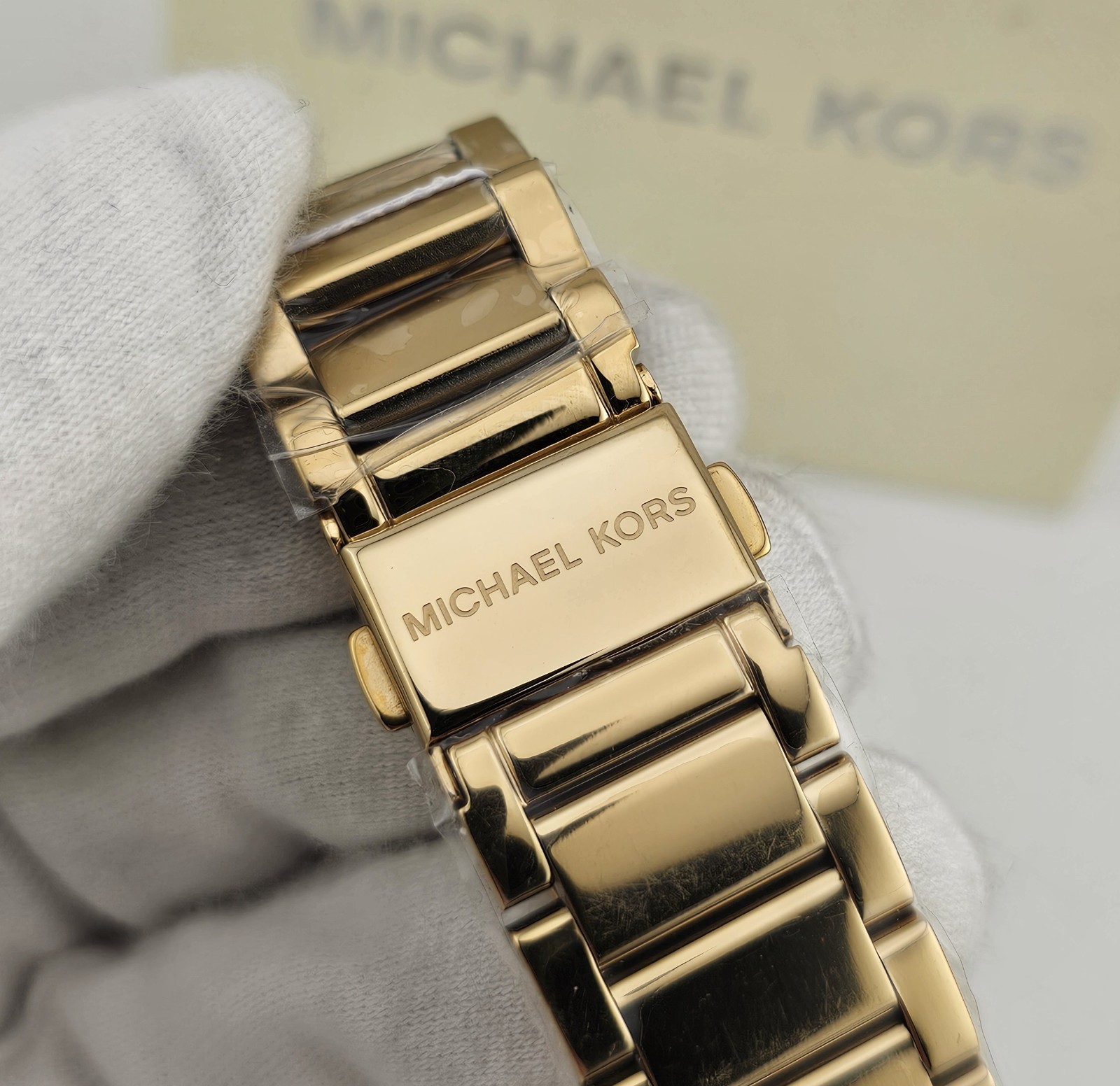 MICHAEL KORS WOMENS WATCH YELLOW GOLD TONE STRAP & GOLD DIAL MK5354 GENUINE UK