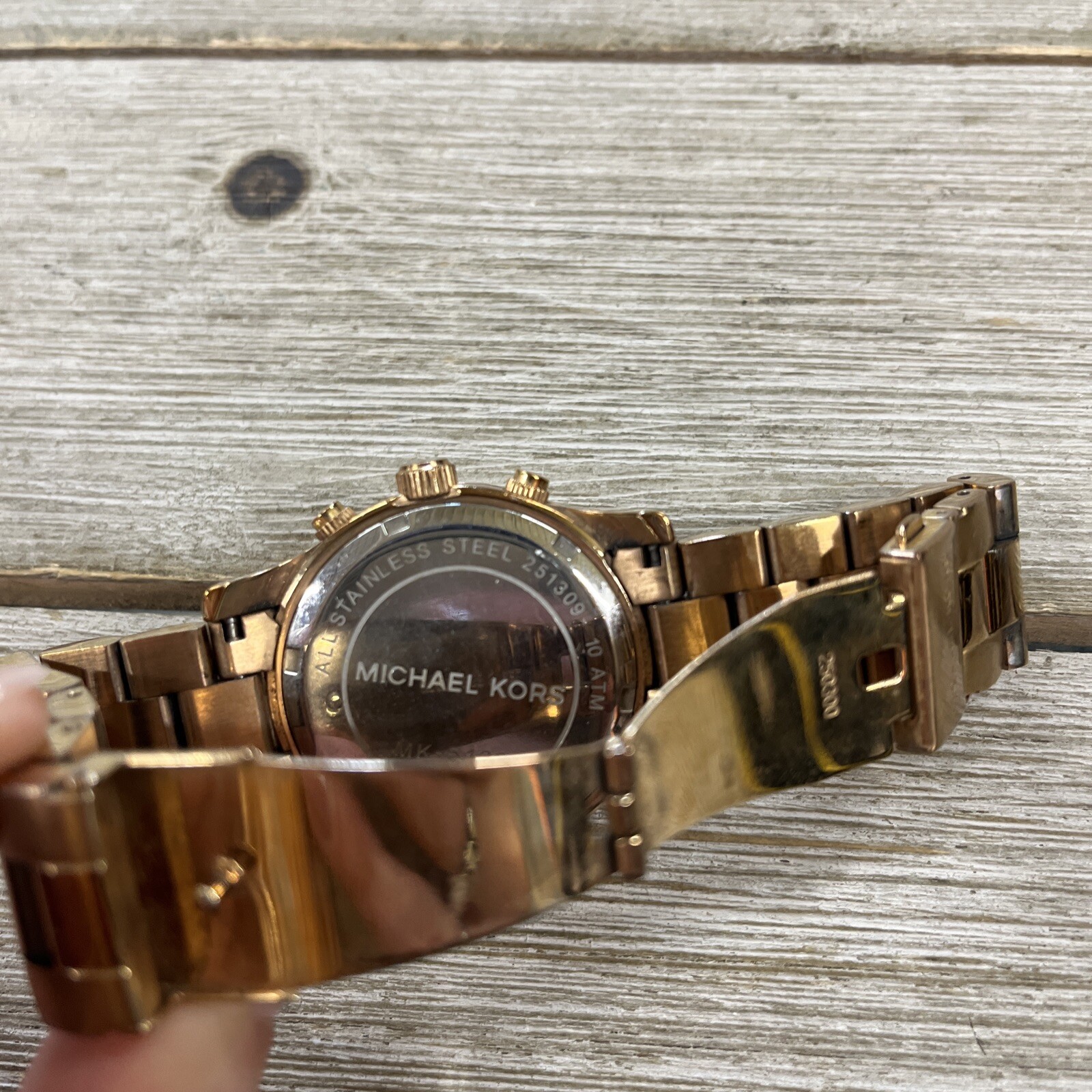 Michael Kors MK5128 Women’s Stainless Steel Analog Rose Dial Quartz Watch
