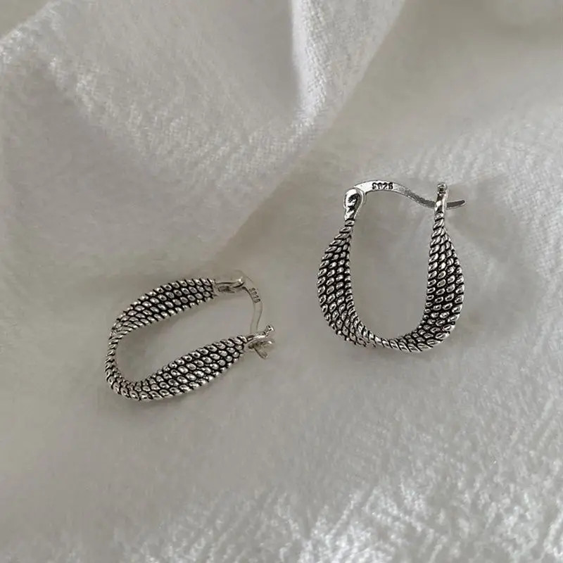 New Women 925 Sterling Silver Vintage Earrings Hypoallergenic Party Jewelry Gift