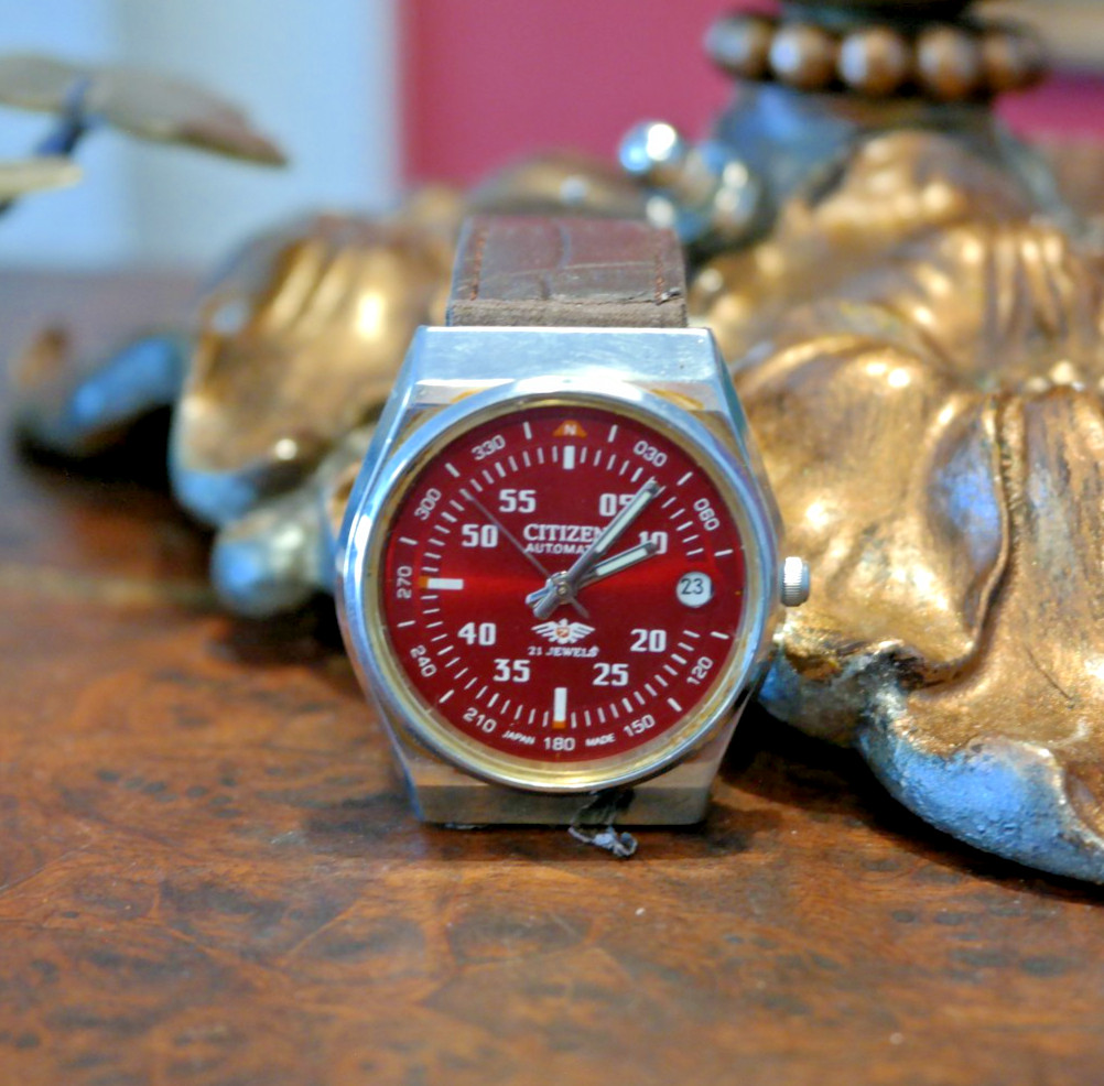 Colorful Citizens New Master Mens Wristwatch – – Automatic 21J, Compass Indices