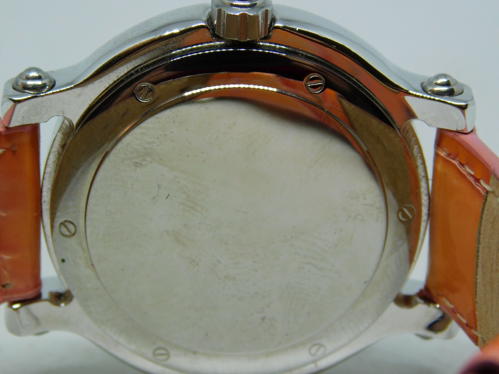 Vera Pelle Genuine Leather Silver Tone Quartz Analog Ladies Watch