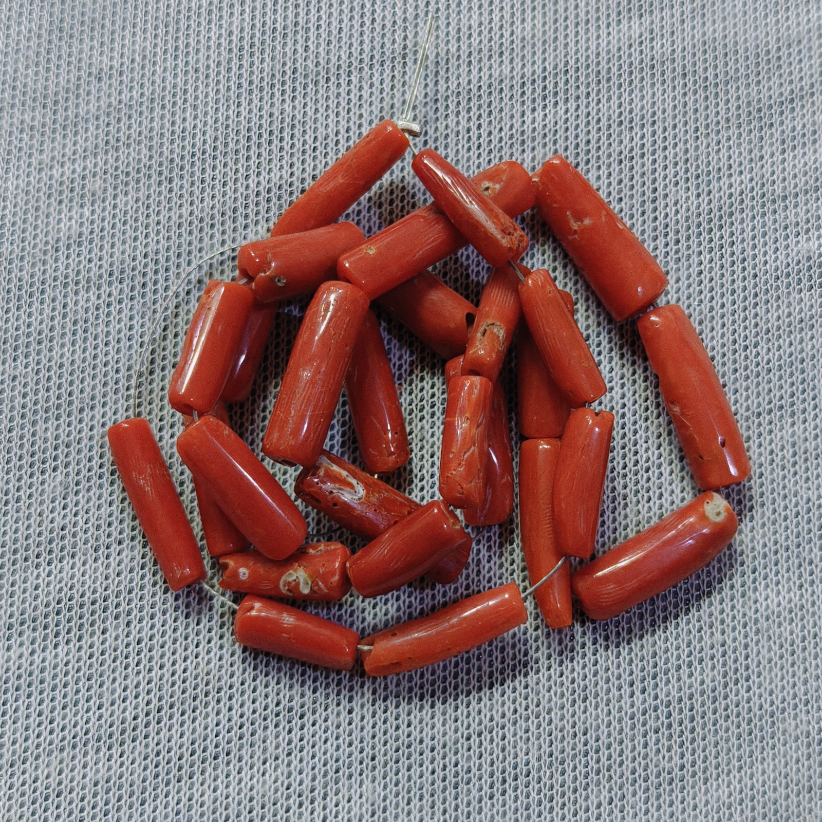 Genuine Red Coral Beads Natural Italian Coral Gemstone Strand 15 Inch