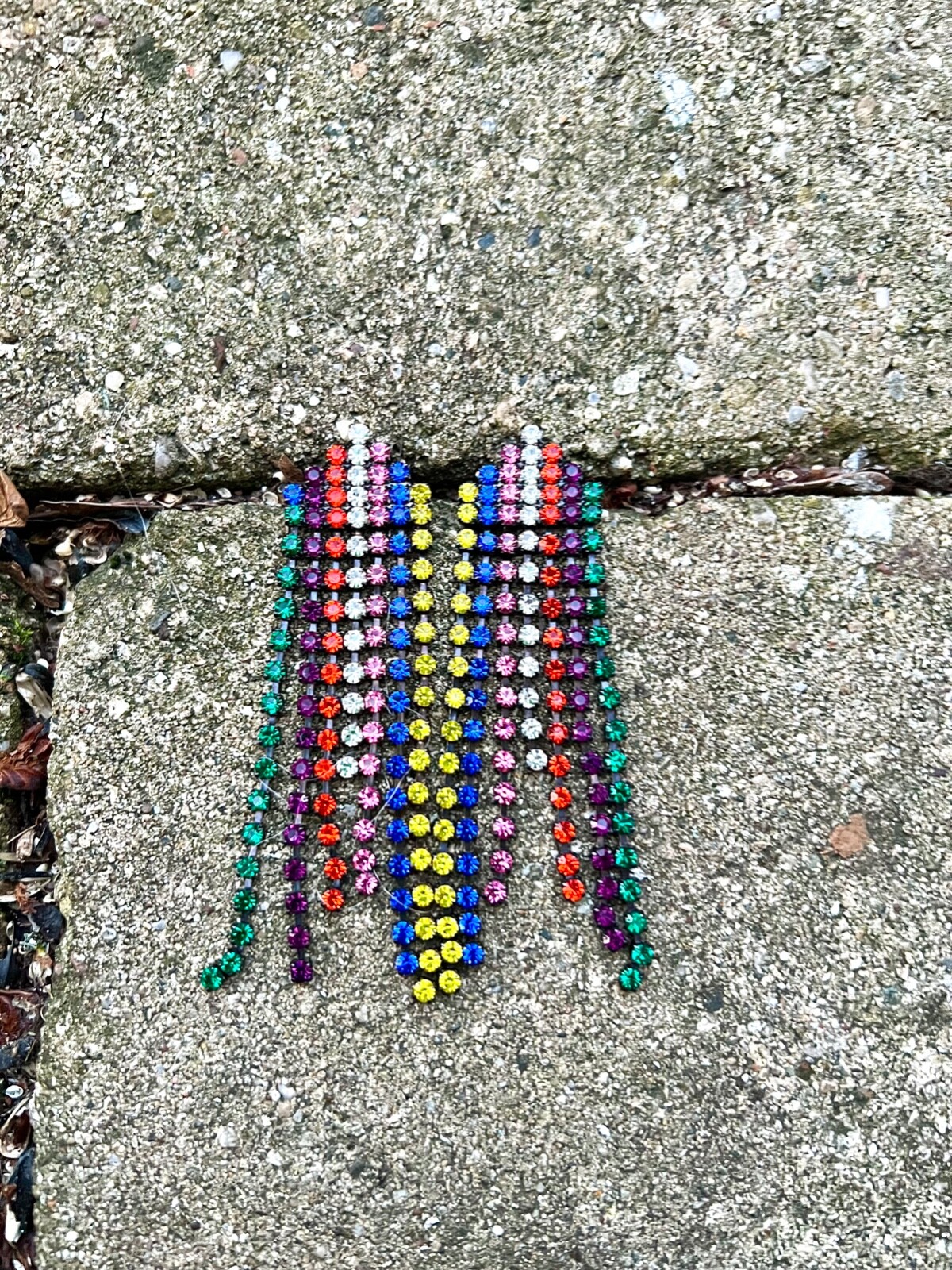 LOREN HOPE MARISSA RAINBOW RHINESTONE DROP CHANDELIER EARRINGS