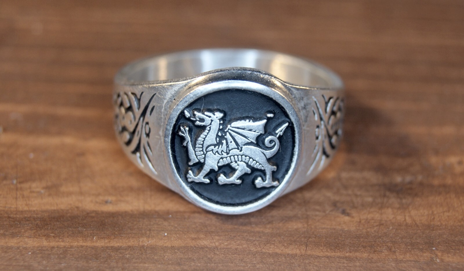 Welsh Dragon ring – Flag of Wales Dragon – Y Ddraig Goch – all sizes 7 to 14