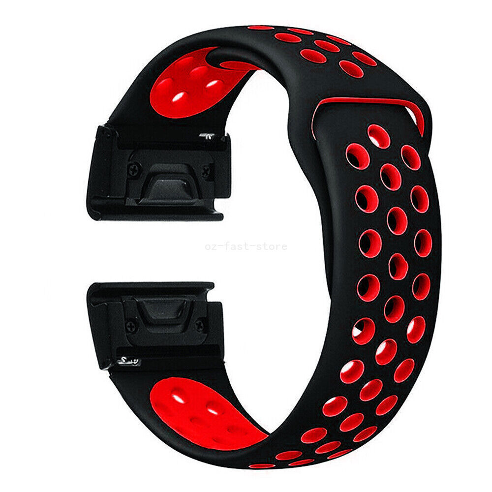 For Garmin Fenix 5 5X 6 6X Pro 7 7X Solar 3 Quick Fit Silicone Watch Band Strap