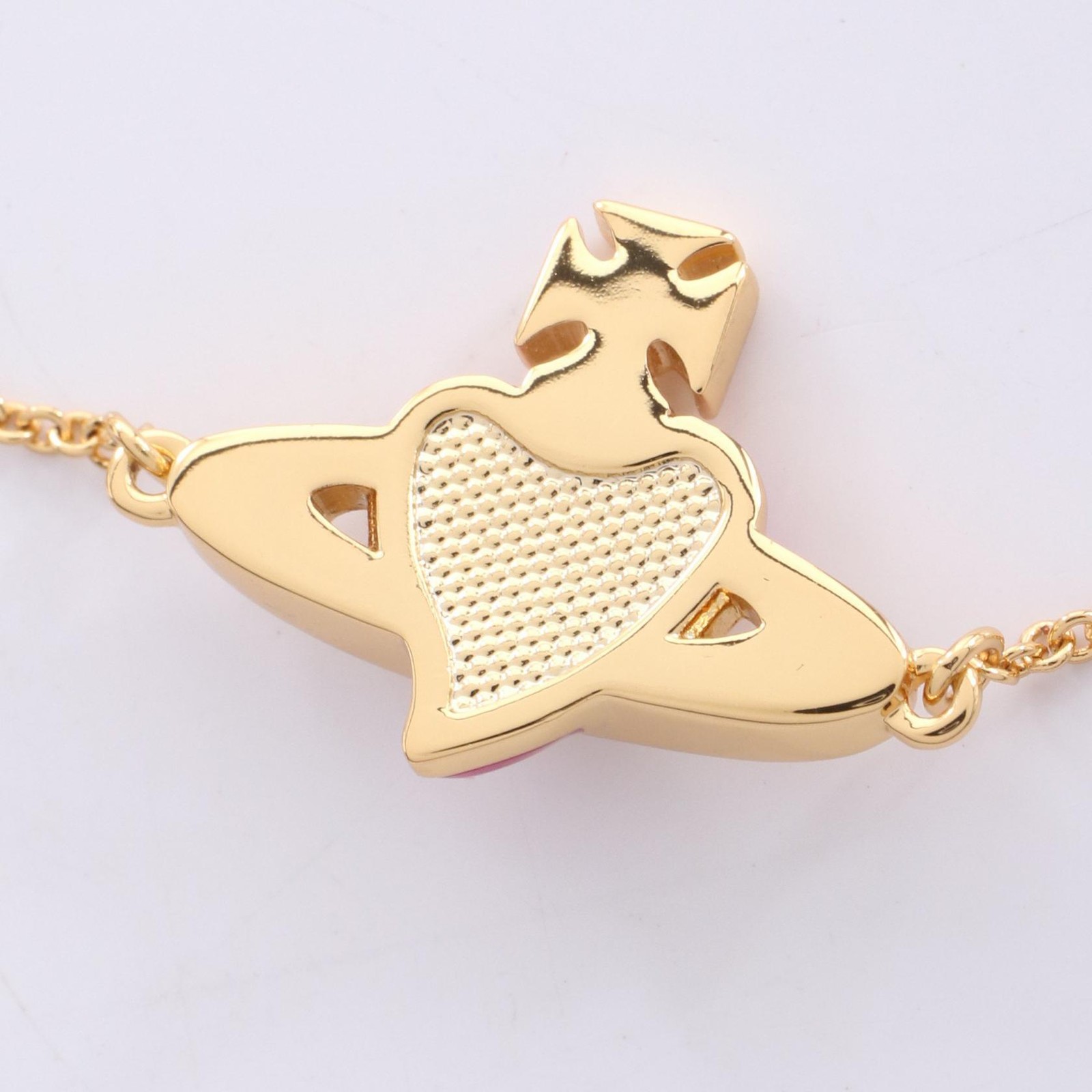 Vivienne Westwood NEW DIAMANTE HEART Bracelet 6102021T/02R927 GP NEW Women