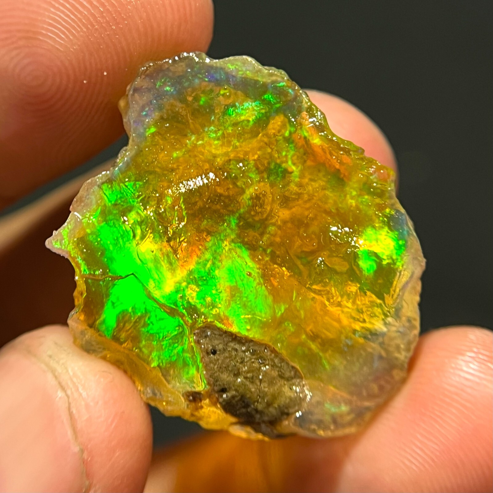 31 Carat Opal Rough Natural Ethiopian Opal Raw Welo Opal Multi Fire Gemstone