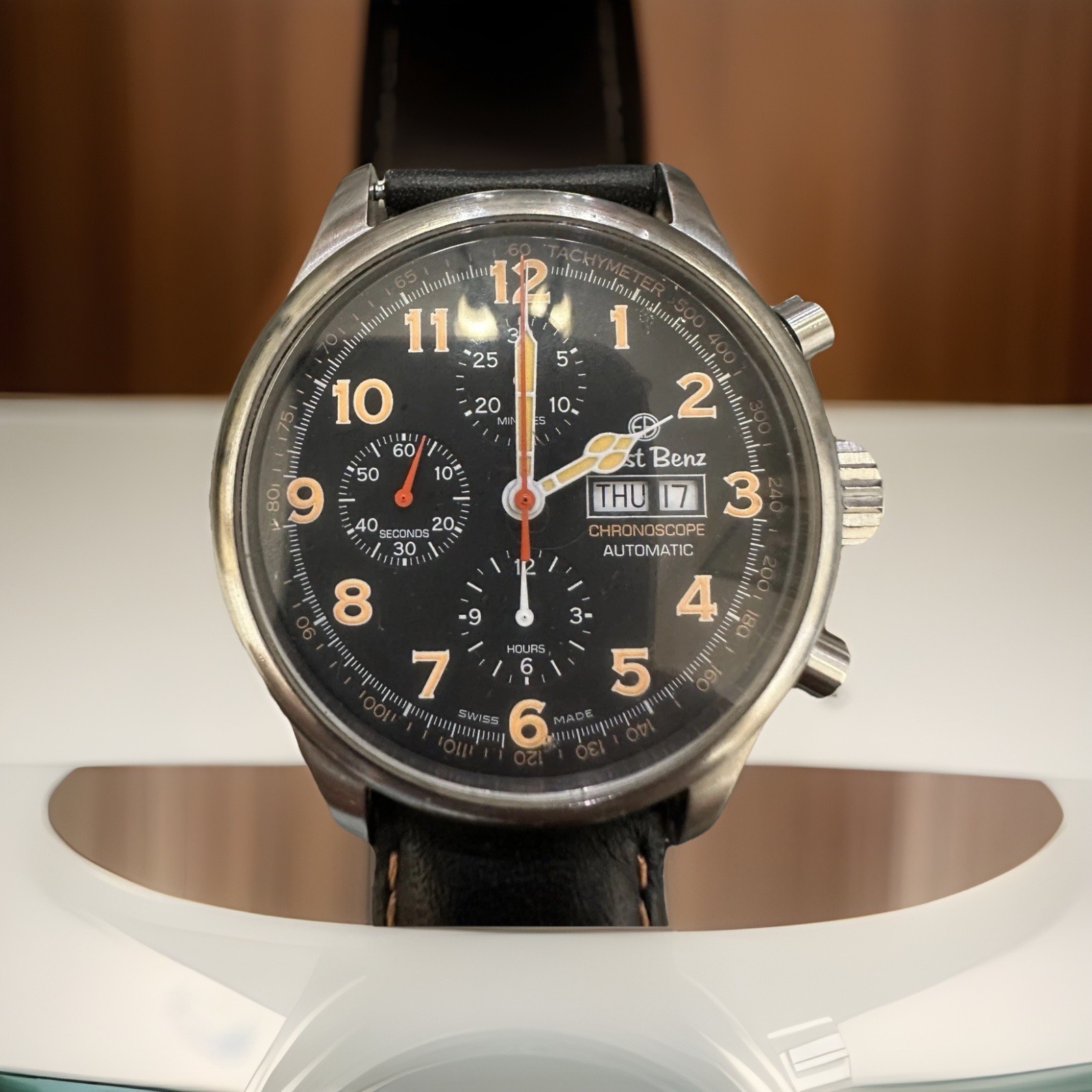 Ernst Benz 44 mm Chronoscope Black Dial GH40116