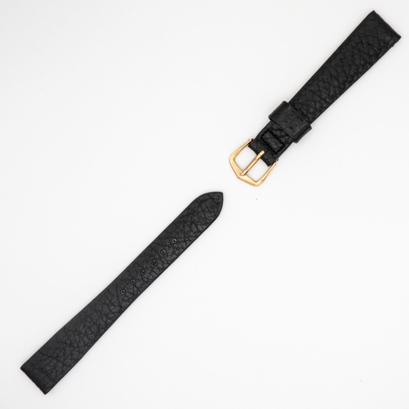 Vintage Gemex 16.0 mm calf leather wristwatch strap w/goldtone tang buckle