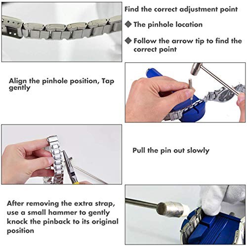 Watch Link Removal Tool Kit – Replacement Pins and Pin Punches for Bracelet