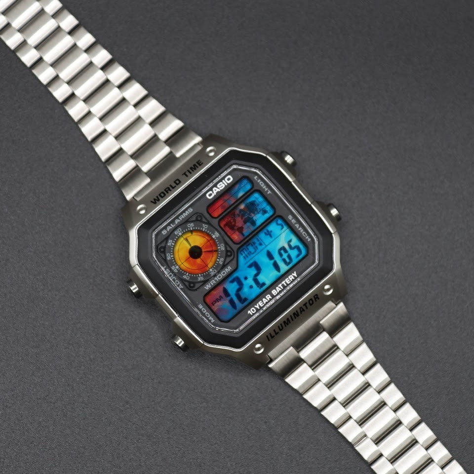 Ice & Fire | CASIO AE-1200WHD Royale | Stainless Steel Watch Band| Mod 🧊🔥