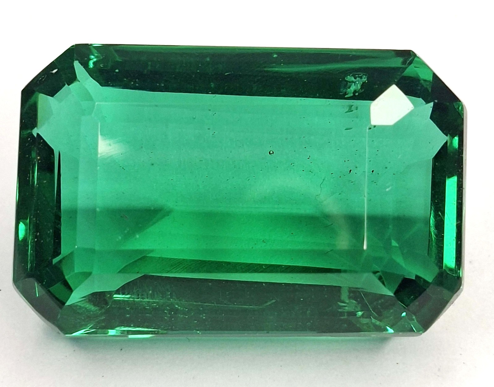 Emerald Green 126-128 Ct Emerald Cut Lab-Created Loose Certified Gemstone RK1115
