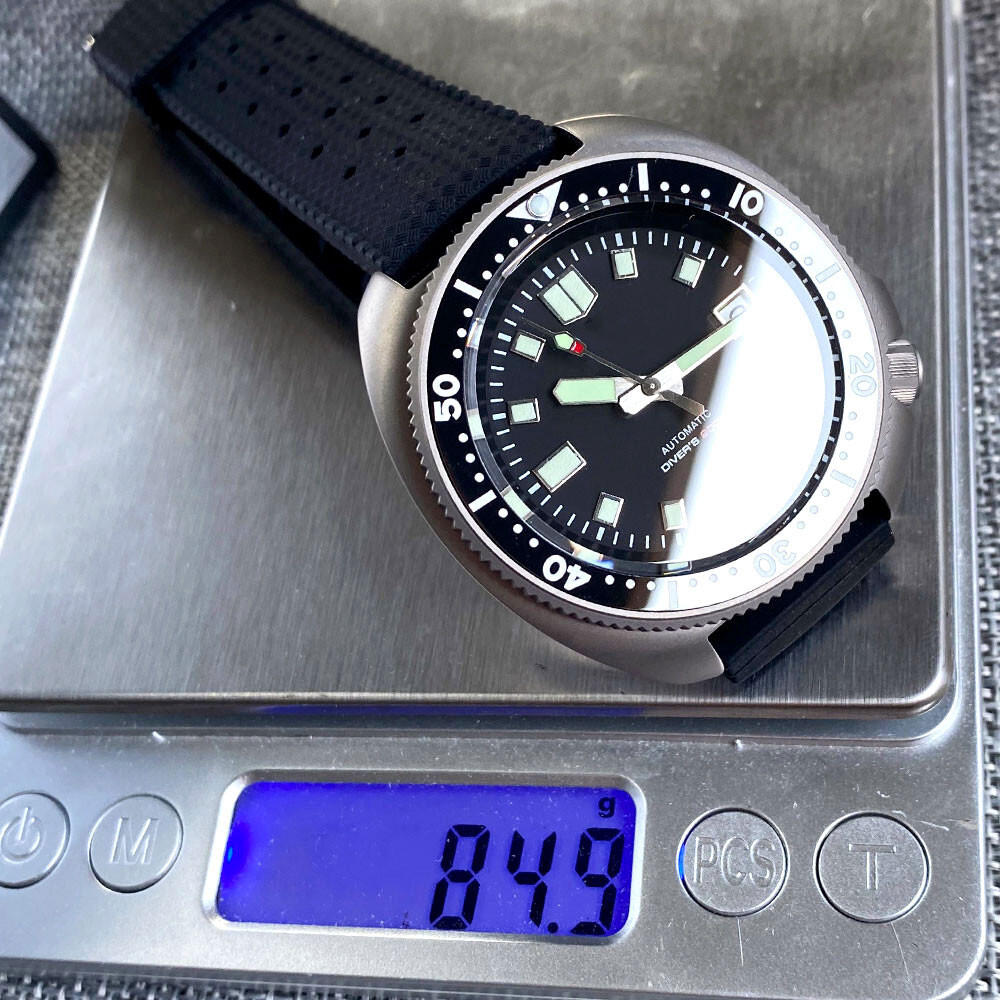 Titanium 20ATM 44mm Tandorio Sterile Black Dial Japan NH35A Automatic Mens Watch