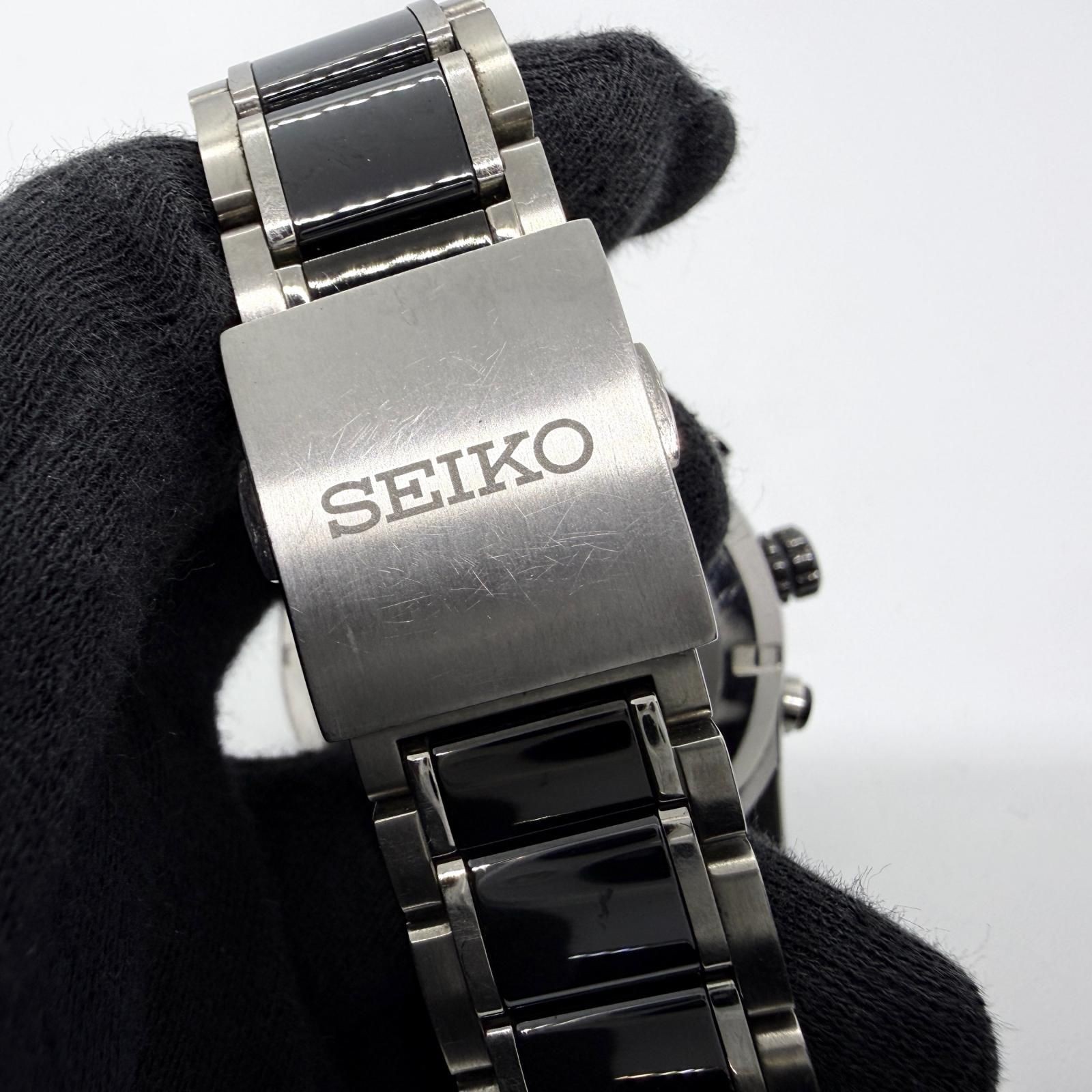 Seiko Astron 7X52-0AF0 SBXA015 Black Solar Radio Men’s Watch Japan 078403