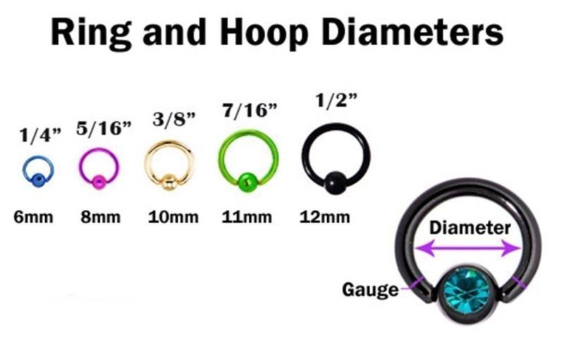 Captive Nipple Ring Heavy 8 Gauge 1/2″ Acrylic Black 8mm Ball Body *