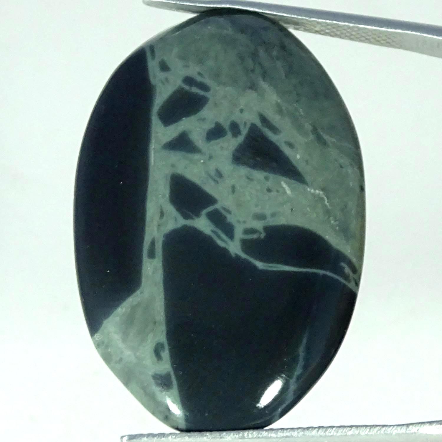25.40Cts Natural Designer Spider Web Obsidian Oval Cabochon 22X33X4MM