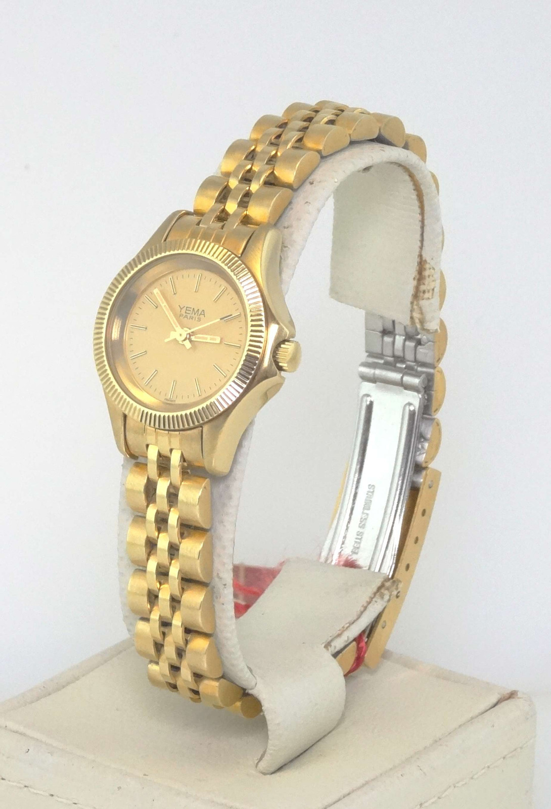 YEMA Paris Y358B Women’s Gold-tone Quartz Sport Watch 4-ATM *NEW VINTAGE IN BOX